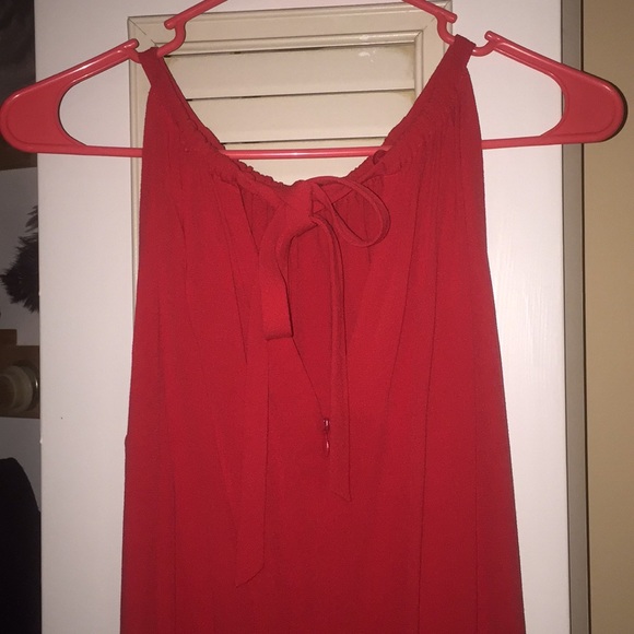 Kate Spade Red fluid crepe tie back dress - Picture 3 of 6